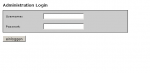 Auf diesen Screenshot sehen sie die Loginmaske, bevor man sich in den Administrationsbereich eingeloggt.