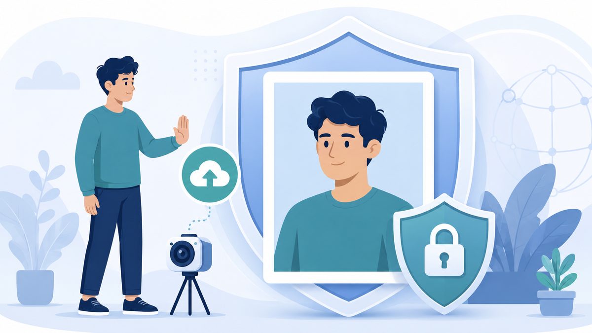 Illustration zum Recht am eigenen Bild: Person entscheidet Ã¼ber die VerÃ¶ffentlichung ihres Fotos