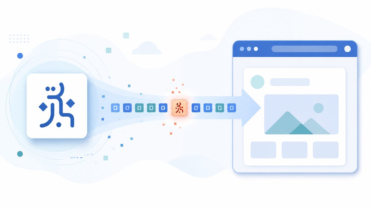 Was bedeutet der UTF-8 Zeichensatz?: Zeichen-Glyph wird zu einer Reihe Binaerbloecke im Browser, ein verzerrtes Symbol hervorgehoben