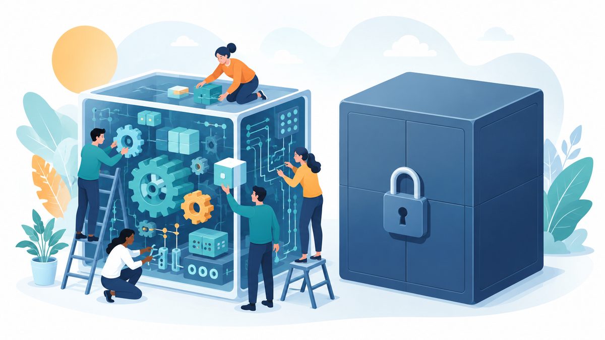 Was ist Open Source einfach erklÃ¤rt: offenes einsehbares Programm mit Gemeinschaft neben geschlossener Software